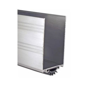 221AV36 Pemko 36" Aluminum U Shape 3in. Door Shoe/Kickplate, Vinyl Bottom Seal
