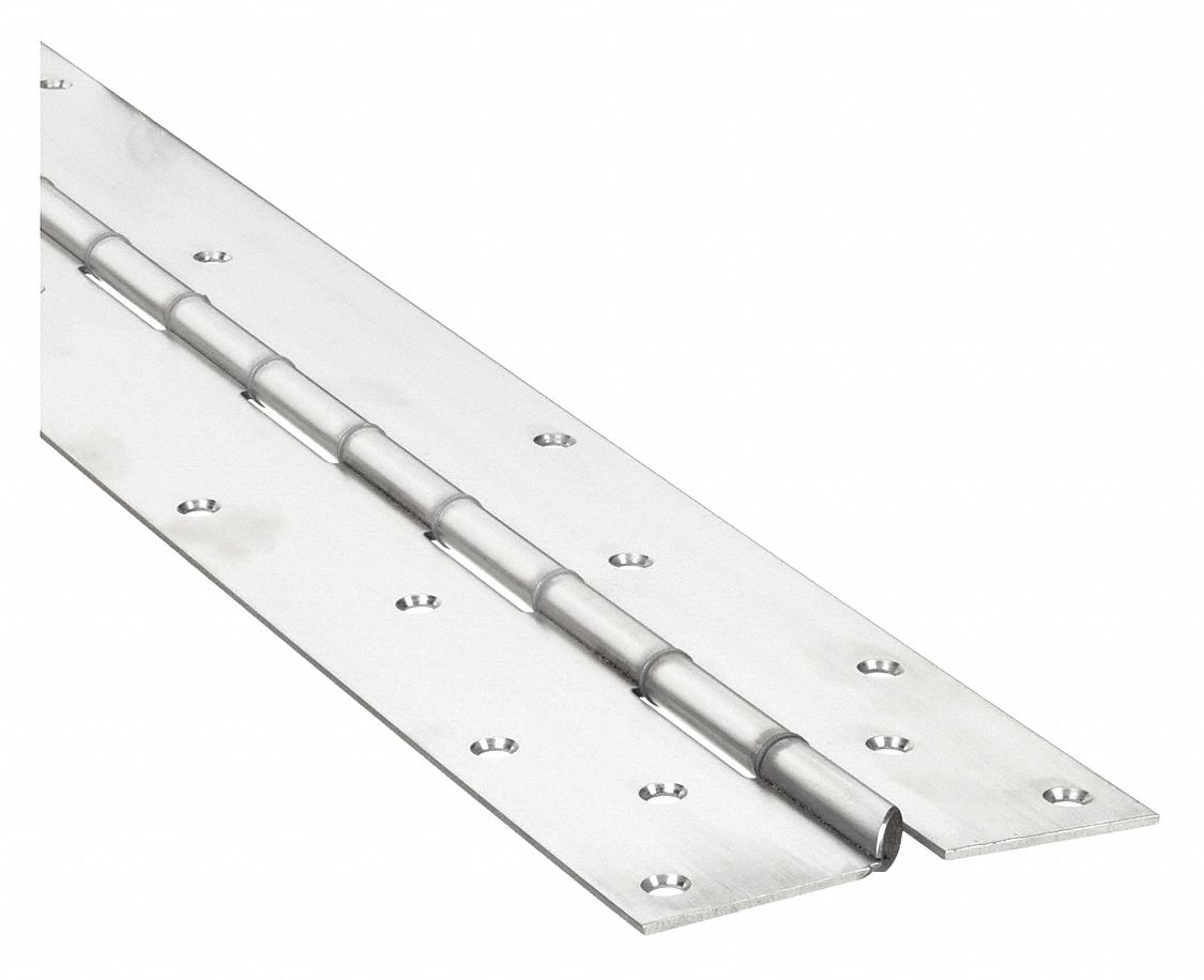 MARKAR FM3500-83 83 in x 4 1/2 in Butt Hinge with Satin Stainless Steel Finish, Mortise Mounting