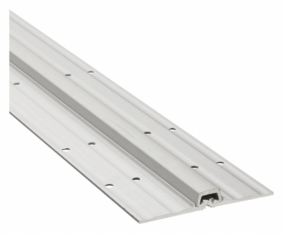 MCKINNEY MCK-HD-79-CL 180 ° Continuous Hinge With Holes, Mill Aluminum, Door Leaf: 79 in x 1 11/16 in W