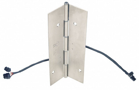 MARKAR FM300 MB EL-12 MP-EMAP  83-1/8" Electrified Hinge with Dull Stainless Steel Finish, Full Mortise Mounting, 20 Holes per Leaf