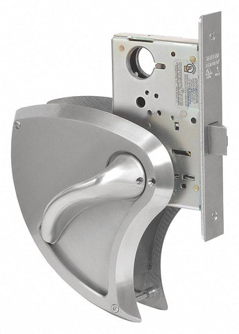 SARGENT 60 8204 BHW 32D LH Mortise Lockset,  Mechanical,  Heavy Duty,  Not Keyed,  Satin Stainless Steel,  2 3/4 in Backset
