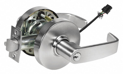 SARGENT 28-10G71-24V LL 26D Electronic Lock,  Electrical,  Heavy Duty,  Keyed Different,  Satin Chrome,  2 3/4 in Backset
