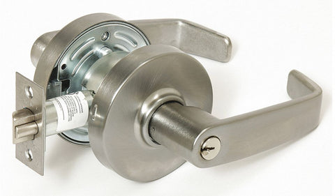 SARGENT 28-7G05 LL 26D Lever,  Mechanical,  Heavy Duty,  Keyed Different,  Satin Chrome,  2 3/4 in Backset,  Cylindrical