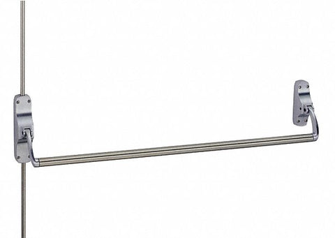VON DUPRIN 8827EO US26D Surface Vertical Rod Crossbar,  Exit Device,  Satin Chrome,  88,  44 in Door Width