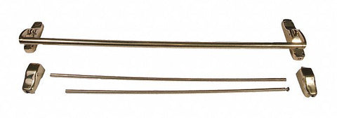 VON DUPRIN 8827EO US3 Surface Vertical Rod Crossbar,  Exit Device,  Polished Brass,  88,  44 in Door Width