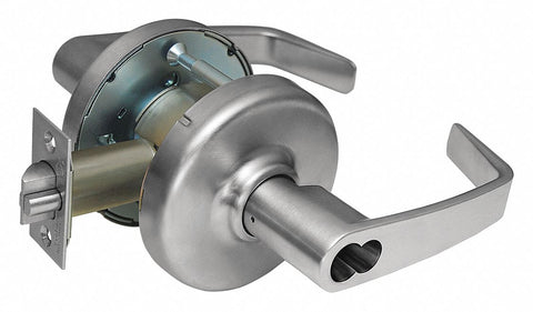 CORBIN CL3362 NZD 626 M08 Lever,  Mechanical,  Extra Heavy Duty,  Satin Chrome,  2 3/4 in Backset,  Cylindrical