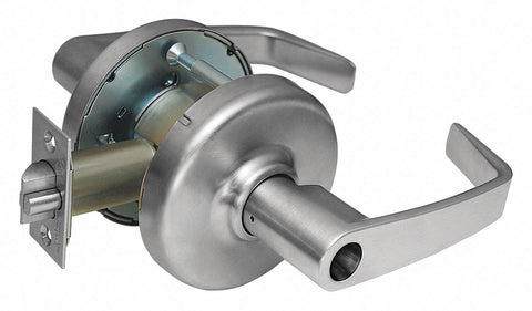 CORBIN CL3351 NZD 626 LC Lever,  Mechanical,  Extra Heavy Duty,  Keyed Different,  Satin Chrome,  2 3/4 in Backset