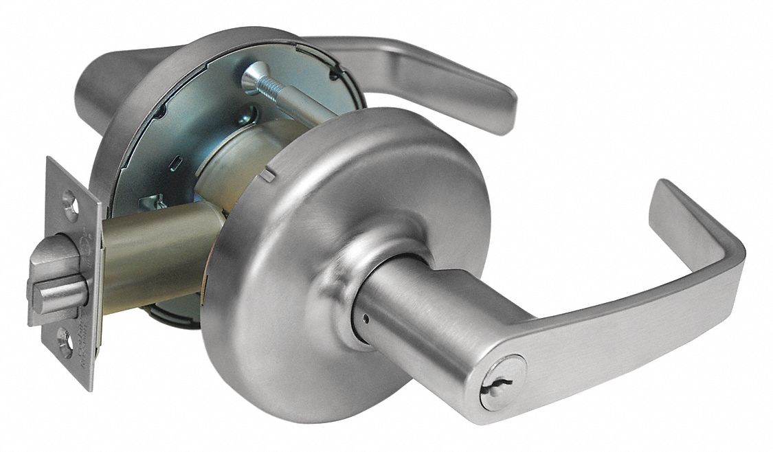 CORBIN CL3357 NZD 626 Lever,  Mechanical,  Extra Heavy Duty,  Keyed Different,  Satin Chrome,  2 3/4 in Backset