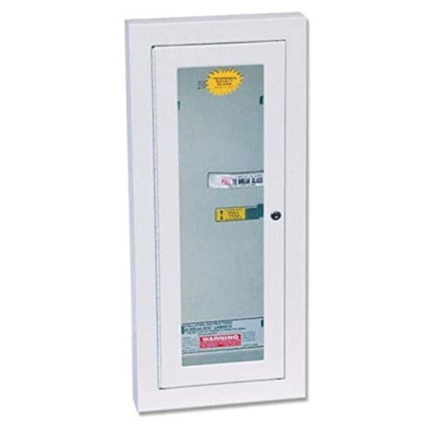 Kidde Semi-Recessed 5-Pound Fire Extinguisher Cabinet with Lock | Model 468046
