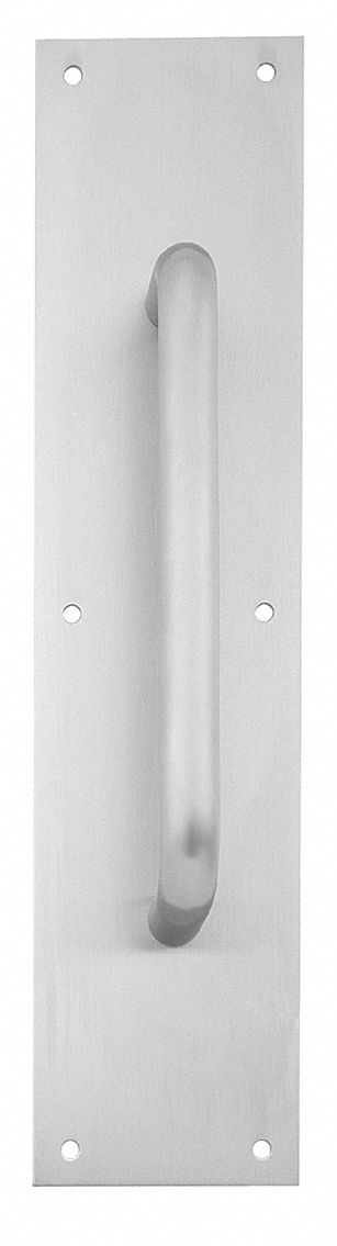 IVES 8302-8 US32D 6X16 Door Pull Plate,  Stainless Steel,  Surface Mount Screws