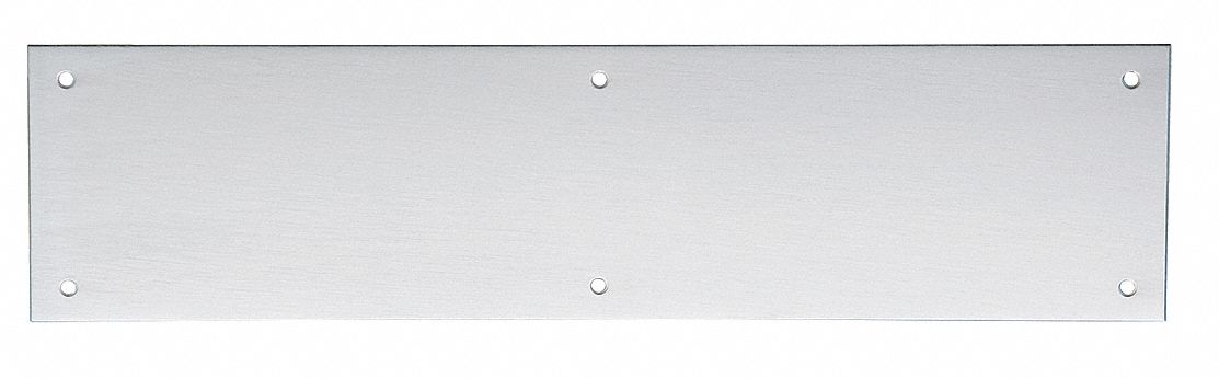 Door Push Plate,  Stainless Steel,  Surface Mount Screws