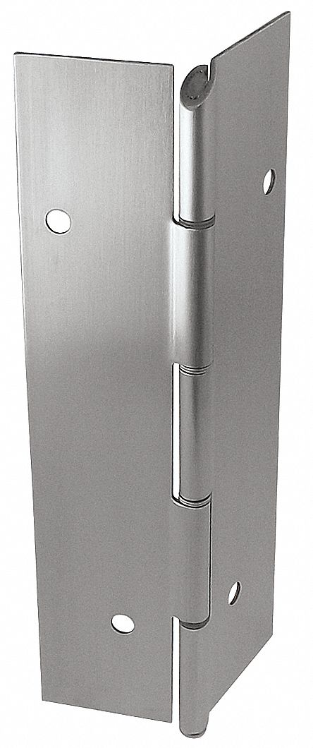 MARKAR FM300-001-630-HT-MP 180 ° Continuous Hinge With Holes, Satin Stainless Steel, Door Leaf: 84 in x 1 3/4 in W