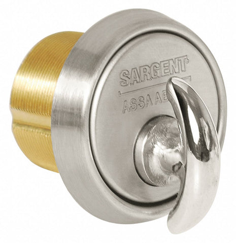 SARGENT 124-41-101 26D Mortise Cylinder, Satin Chrome, Grade 1