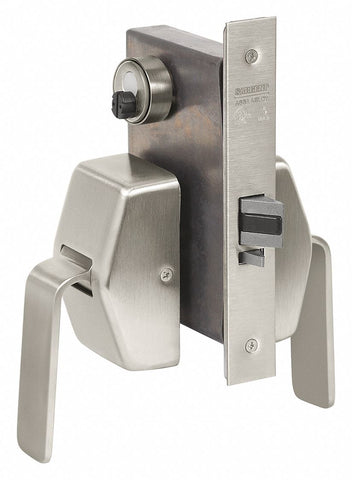 SARGENT 70 74 7837 PT LH 32D Mortise Lockset,  Mechanical,  Keyed Different,  Satin Chrome,  2 3/4 in Backset,  Mortise