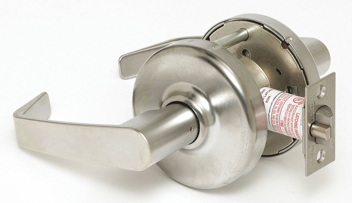 CORBIN CL3340NT NZD 626 Lever,  Mechanical,  Extra Heavy Duty,  Satin Chrome,  2 3/4 in Backset,  Cylindrical