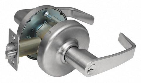 CORBIN CL3361 NZD 626 Lever,  Mechanical,  Extra Heavy Duty,  Keyed Different,  Satin Chrome,  2 3/4 in Backset