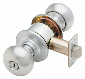 SCHLAGE D40S PLY 626 Knob Lockset,  Mechanical,  Knob,  Cylindrical,  Privacy,  1