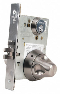 SCHLAGE L9050P SK1 630 C123 Antiligature Mortise Lockset,  Mechanical,  Knob,  Mortise,  Office,  1