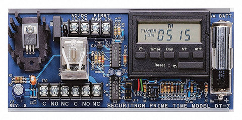 SECURITRON DT-7 3 in Digital Seven Day Timer; For Use With Doors Equipped with Electrified Hardware