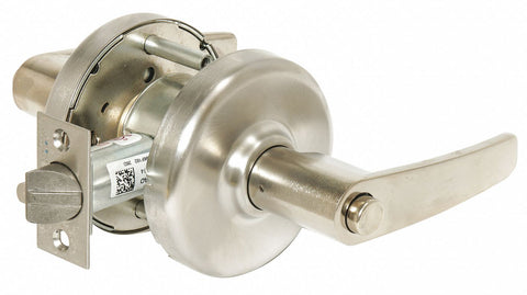 CORBIN CL3320H AZD 626 Lever Lockset,  Mechanical,  Extra Heavy Duty,  Not Keyed,  Satin Chrome,  2 3/4 in Backset