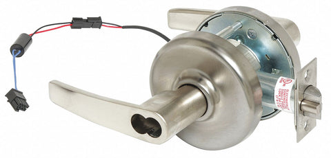 CORBIN CL33903 AZD 626 CL6 12AD Lever Lockset,  Electrical,  Extra Heavy Duty,  Not Keyed,  Satin Chrome,  2 3/4 in Backset