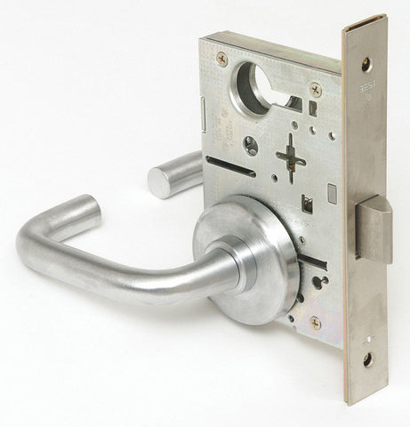 BEST 45H0N3H626 Mortise Lockset,  Mechanical,  Satin Chrome,  2 3/4 in Backset,  Mortise