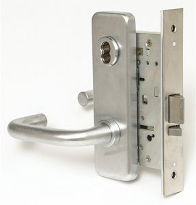 BEST 45H7D3J626 Mortise Lockset,  Mechanical,  Satin Chrome,  2 3/4 in Backset,  Mortise