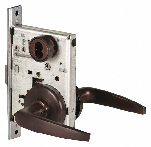 BEST 45H7TA16H613 Mortise Lockset,  Mechanical,  Oil Rubbed Bronze,  2 3/4 in Backset,  Mortise