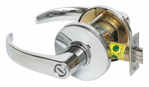 STANLEY SECURITY SOLUTIONS 9K30L14DS3625 Lever,  Mechanical,  Extra Heavy Duty,  Not Keyed,  Bright Chrome,  2 3/4 in Backset,  Cylindrical