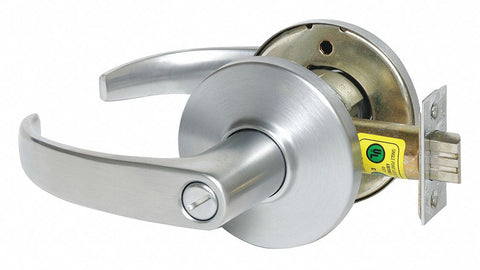 STANLEY SECURITY SOLUTIONS 9K30L14DS3626 Lever,  Mechanical,  Extra Heavy Duty,  Not Keyed,  Satin Chrome,  2 3/4 in Backset,  Cylindrical