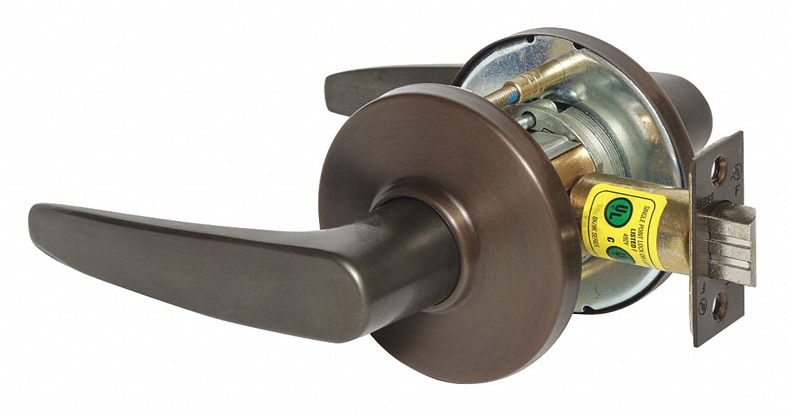 STANLEY SECURITY SOLUTIONS 9K30N16DS3613 Lever,  Mechanical,  Extra Heavy Duty,  Not Keyed,  Oil Rubbed Bronze,  2 3/4 in Backset