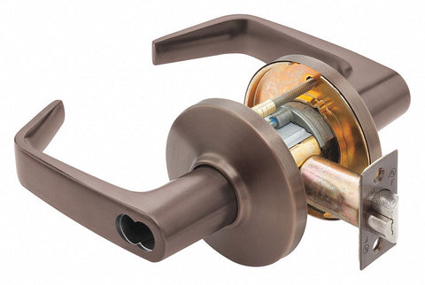 STANLEY SECURITY SOLUTIONS 9K37AB15DS3613 Lever,  Mechanical,  Extra Heavy Duty,  Not Keyed,  Oil Rubbed Bronze,  2 3/4 in Backset