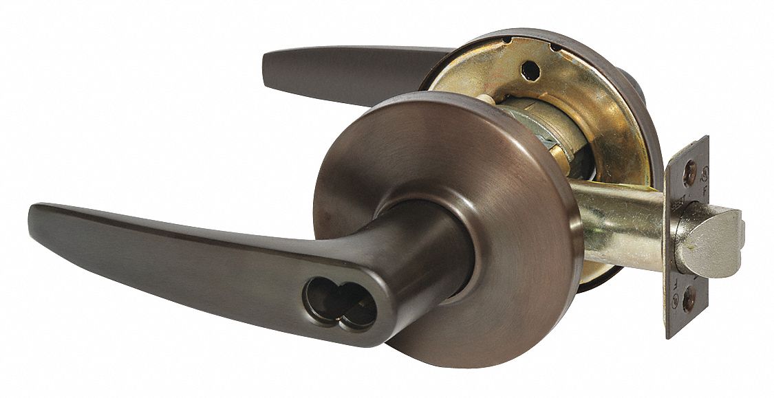 STANLEY SECURITY SOLUTIONS 9K37AB16DS3613 Lever,  Mechanical,  Extra Heavy Duty,  Not Keyed,  Oil Rubbed Bronze,  2 3/4 in Backset