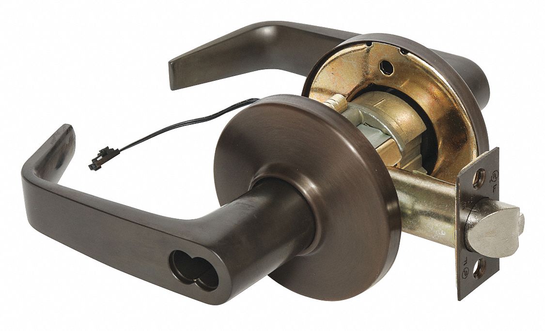 STANLEY SECURITY SOLUTIONS 9KW37DEU15DSTK613 Lever,  Electrical,  Extra Heavy Duty,  Not Keyed,  Oil Rubbed Bronze,  2 3/4 in Backset