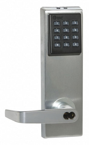 STANLEY SECURITY SOLUTIONS 9KZ37DV15KPS3626 Lever,  Electrical,  Extra Heavy Duty,  Not Keyed,  Satin Chrome,  2 3/4 in Backset,  Cylindrical