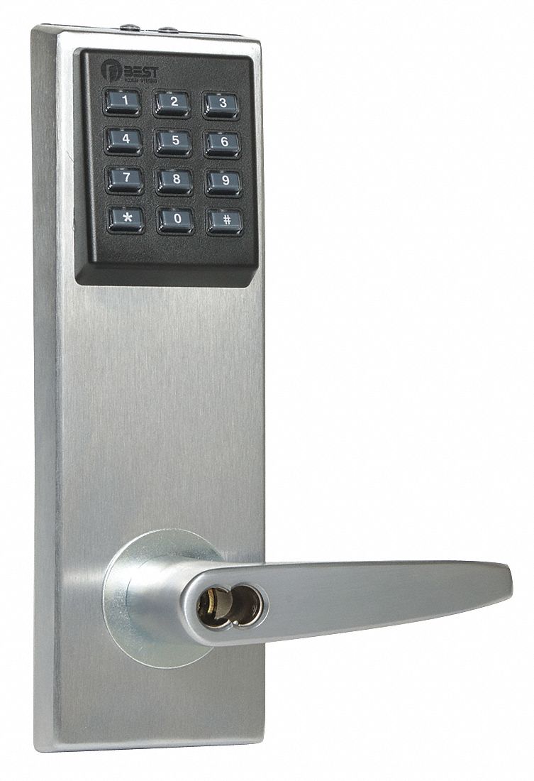 STANLEY SECURITY SOLUTIONS 9KZ37DV16KPS3626 Lever,  Electrical,  Extra Heavy Duty,  Not Keyed,  Satin Chrome,  2 3/4 in Backset,  Cylindrical