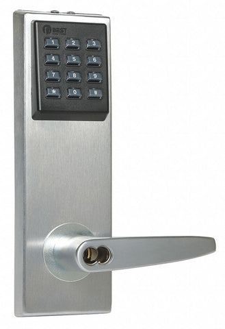 STANLEY SECURITY SOLUTIONS 9KZ37DV16KPS3626 Lever,  Electrical,  Extra Heavy Duty,  Not Keyed,  Satin Chrome,  2 3/4 in Backset,  Cylindrical
