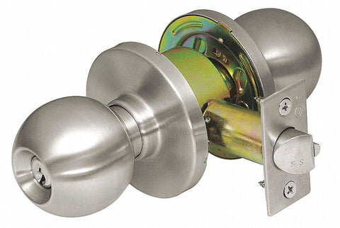 CORBIN CK4355 GRC 630 Knob Lockset,  Mechanical,  Knob,  Cylindrical,  Classroom,  1