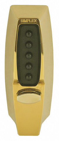 KABA SIMPLEX 7102-03-41 Mechanical Push Button Lockset,  Lever,  Entry,  None Key Override Options,  Nonhanded