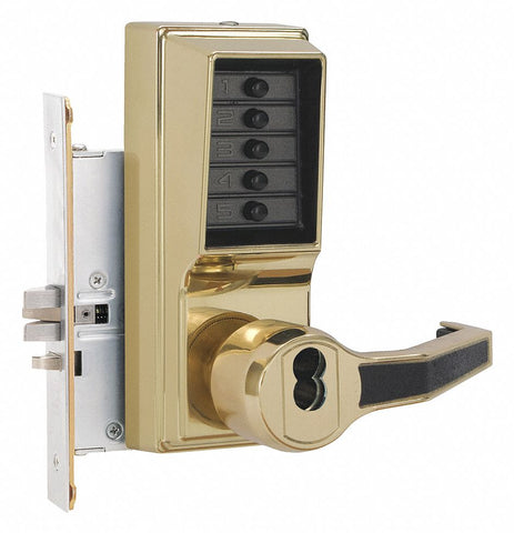 KABA SIMPLEX L8146B-03-41 Mechanical Push Button Lockset,  Lever,  Entry