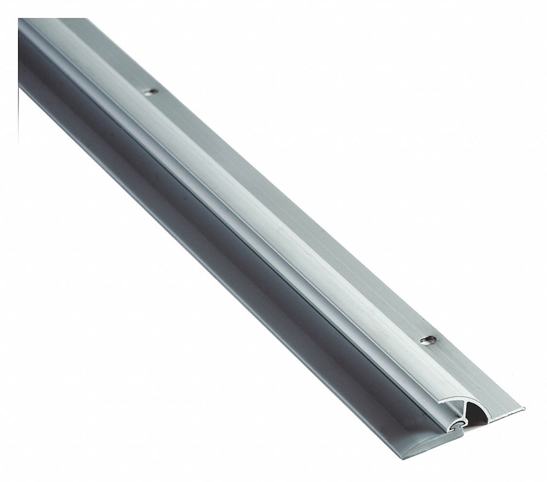 Drip Cap Door Sweep, Anodized Aluminum, 3 ft. Length, 1-1/2" Flange Height, 1/2" Insert Size