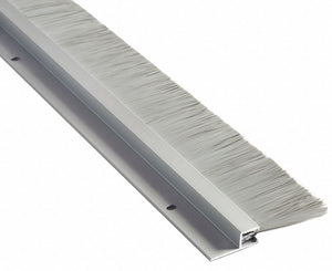 Nylon Brush Brush, Anodized Aluminum, 4 ft. Length, 1-3/8" Flange Height, 1-3/4" Insert Size