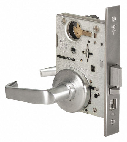 BEST 45H7A15H626LH Door Lever Lockset,  Mechanical,  Heavy Duty,  Not Keyed,  Satin Chrome,  2 3/4 in Backset,  Mortise