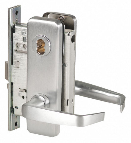 BEST 45H7D15J626LHRB Door Lever Lockset,  Mechanical,  Heavy Duty,  Not Keyed,  Satin Chrome,  Mortise