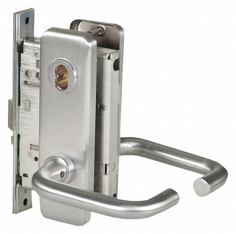 BEST 45H7AB3J626LH Door Lever Lockset,  Mechanical,  Heavy Duty,  Not Keyed,  Satin Chrome,  Mortise