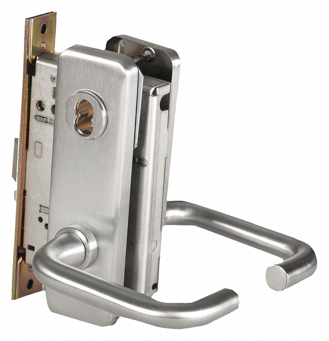 BEST 45H7D3J626RH Door Lever Lockset,  Mechanical,  Heavy Duty,  Not Keyed,  Satin Chrome,  Mortise