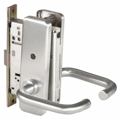 BEST 45H0N3J626LH Mortise Lockset,  Mechanical,  Heavy Duty,  Not Keyed,  Satin Chrome,  2 3/4 in Backset,  Mortise