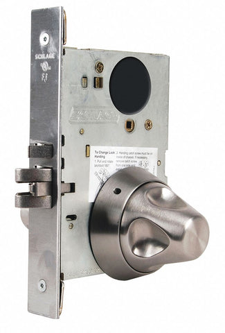 SCHLAGE L9080L SK1 630 Door Lever Lockset,  Mechanical,  Standard Duty,  Not Keyed,  Stainless Steel,  2 3/4 in Backset