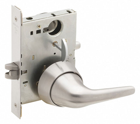 SCHLAGE L9040 SL1 630 Door Lever Lockset,  Mechanical,  Standard Duty,  Not Keyed,  Stainless Steel,  2 3/4 in Backset