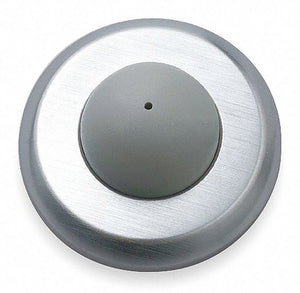 ROCKWOOD 406 US26D Brass,  Convex Door Stop,  Wall Mount,  2-1/2 in Base Dia.,  Satin Chrome Finish,  3/4 in Projection